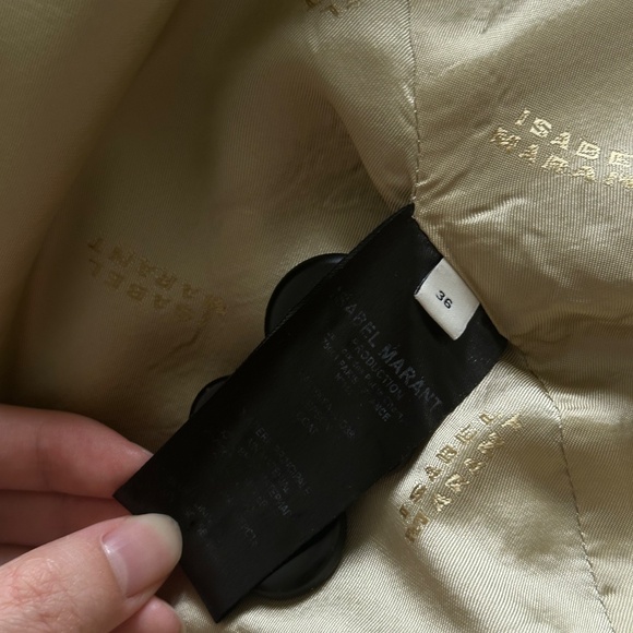 Isabel Marant Jepson Virgin Wool Cotton Trench Coat Size S - Picture 6 of 9